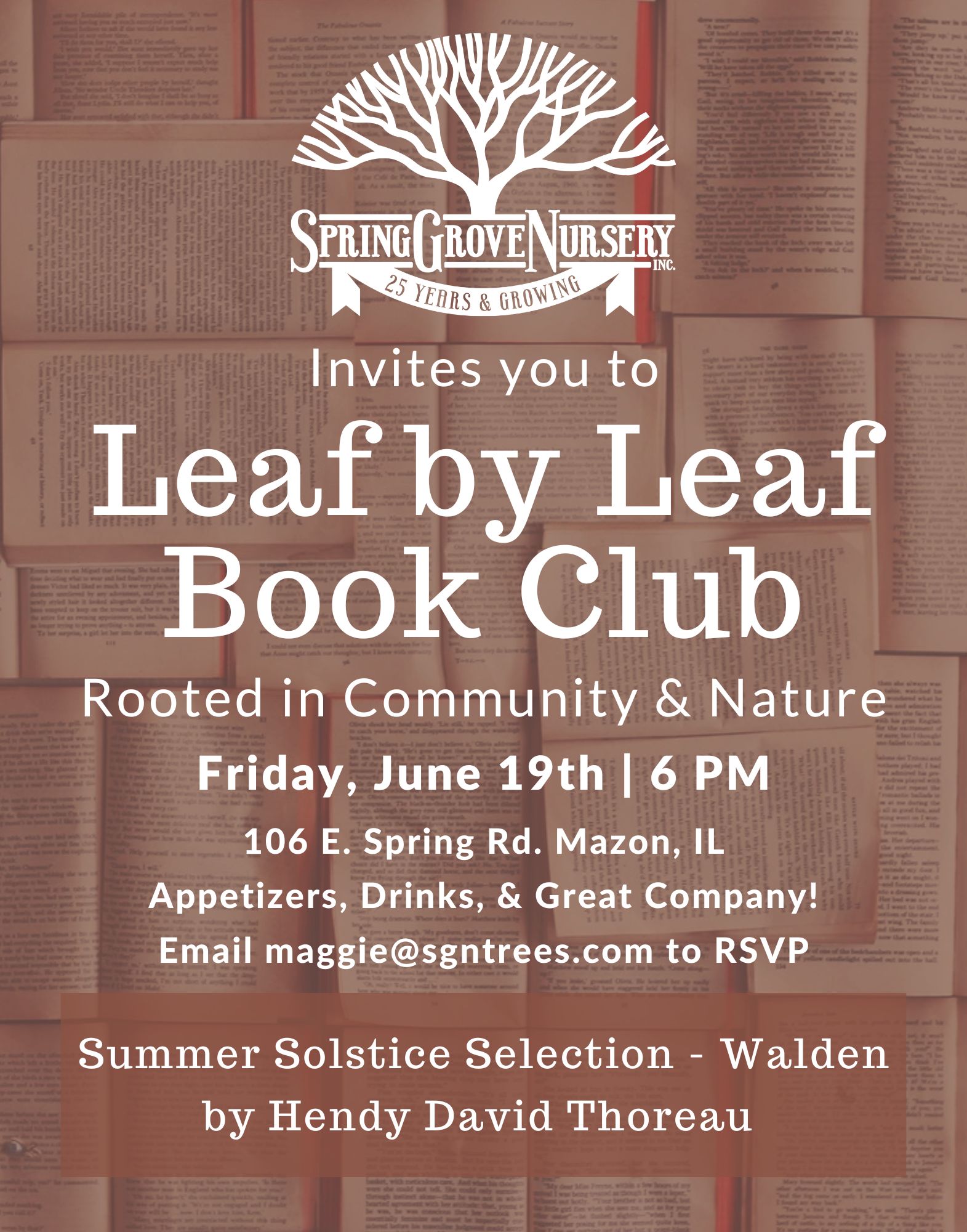Leaf by Leaf Book Club – Summer Solstice Gathering
