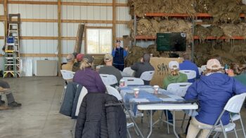 Northeast Municipal Foresters chapter of Illinois Arborist Association gather at Spring Grove Nursery to learn about tree growing and production.