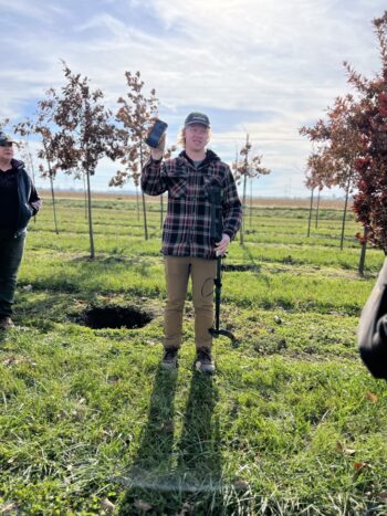 Northeast Municipal Foresters chapter of Illinois Arborist Association gather at Spring Grove Nursery to learn about tree growing and production.