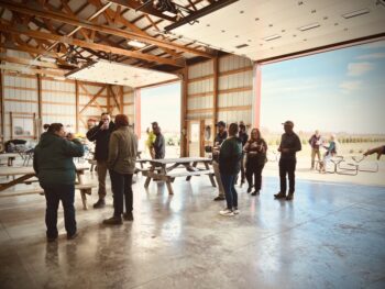 Northeast Municipal Foresters chapter of Illinois Arborist Association gather at Spring Grove Nursery to learn about tree growing and production.