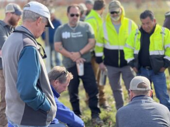 Northeast Municipal Foresters chapter of Illinois Arborist Association gather at Spring Grove Nursery to learn about tree growing and production.