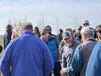 Northeast Municipal Foresters chapter of Illinois Arborist Association gather at Spring Grove Nursery to learn about tree growing and production.