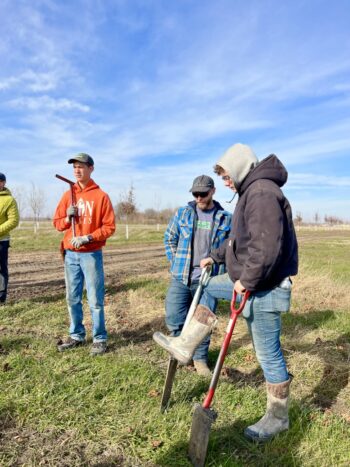 Northeast Municipal Foresters chapter of Illinois Arborist Association gather at Spring Grove Nursery to learn about tree growing and production.