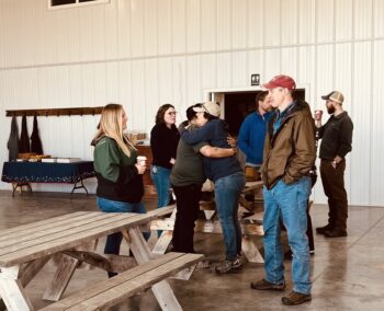 Northeast Municipal Foresters chapter of Illinois Arborist Association gather at Spring Grove Nursery to learn about tree growing and production.