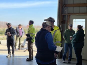 Northeast Municipal Foresters chapter of Illinois Arborist Association gather at Spring Grove Nursery to learn about tree growing and production.